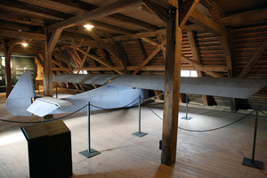 Replica glider in loft - Colditz castle