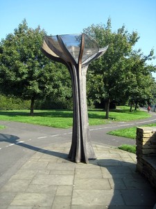 Rhubarb sculpture in Wakefield - by Mike Kirby via Wikimedia Commons