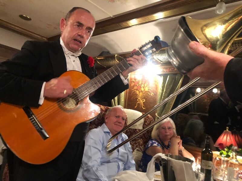 Rhythm of the train … the Northern Belle’s resident musicians