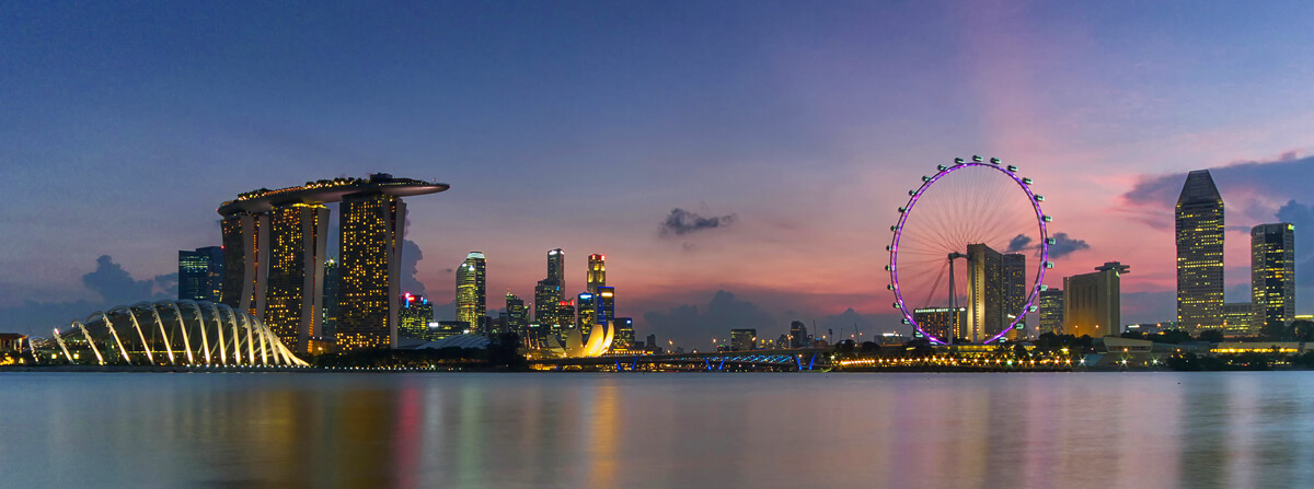 Singapore Skyline at Night - photo credit: Eric Au