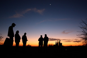 Sundowners cocktails as the sun sets over the Kalahari