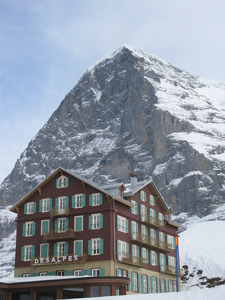The Eiger half way up the Jungfrau