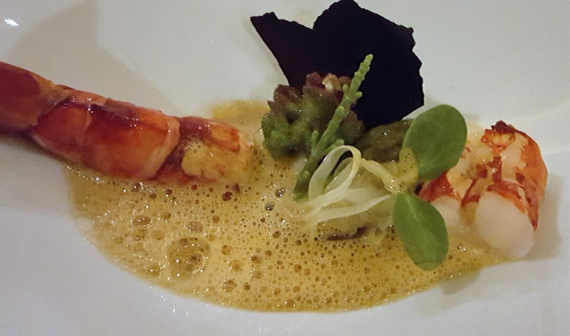 The fish course in the Michelin restaurant