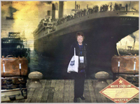 Glynis at the Titanic Exhibition in Belfast