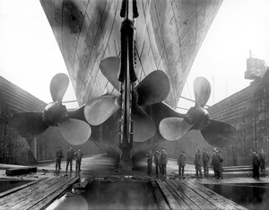 Titanic in dry dock