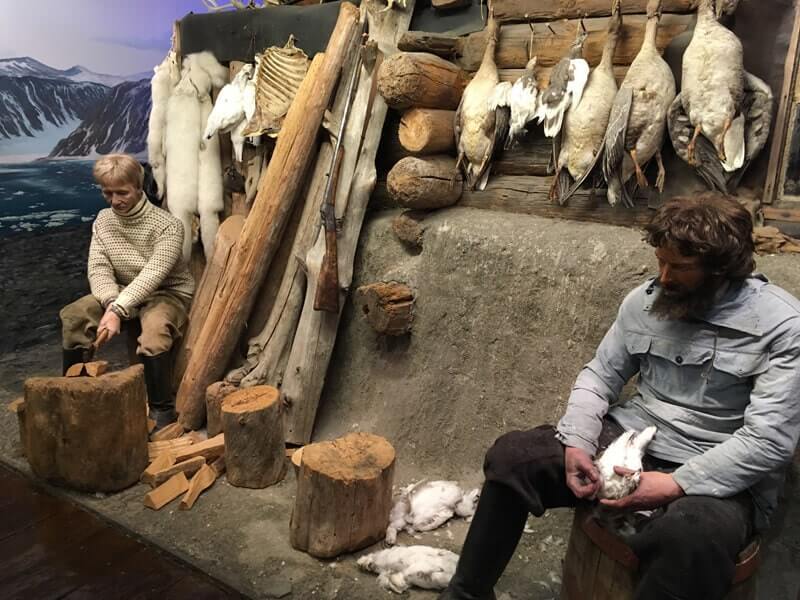 Lifelike scenes in the Tromso Polar Museum