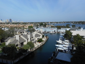 View from the Hilton Marina Hotel balcony