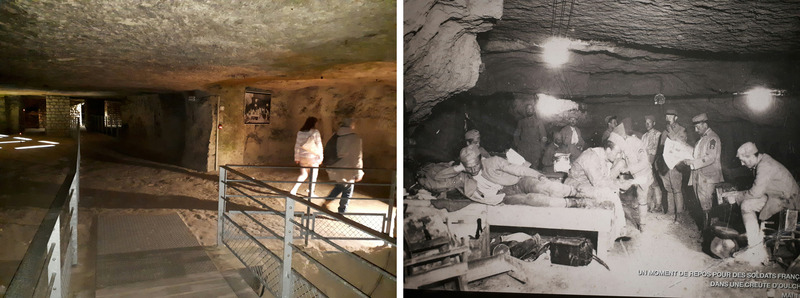 Inside The Dragon's Cave Visitor centre - Craonne -  Chemin des Dames AND German forces dug-in - picture at The Dragon's Cave Visitor centre - Craonne -  Chemn des Dames