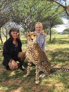 With Laurie Marker at the Cheetah Conservation Fund in Namibia