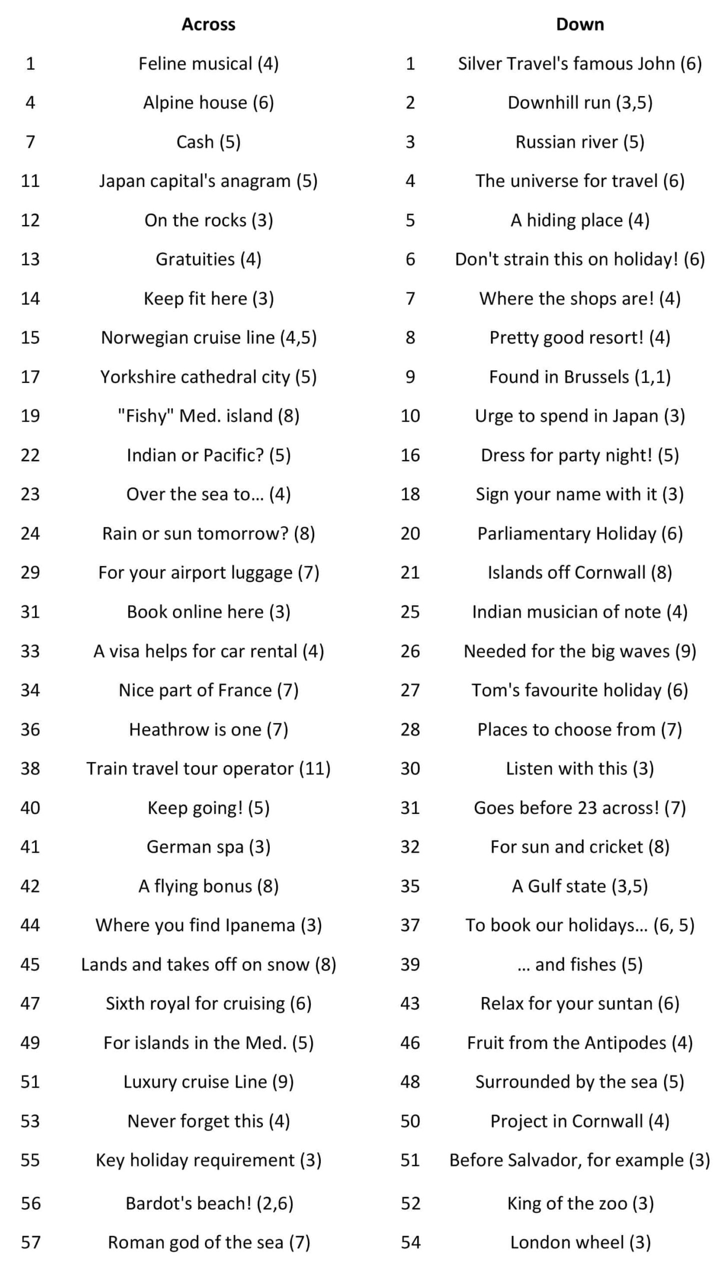 Viking Crossword answers