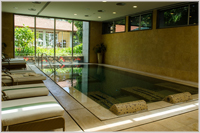 The hotel’s indoor heated hydro pool
