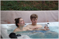 Teens in hot tub