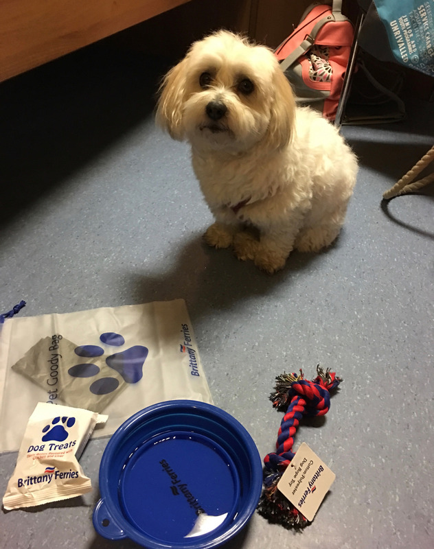 Poppy with Brittany Ferries goodie bag