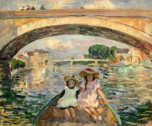Girls in a boat by Henri Lebasque (circa 1900)