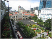 Elegant buildings and gardens in Ho Chi Minh City