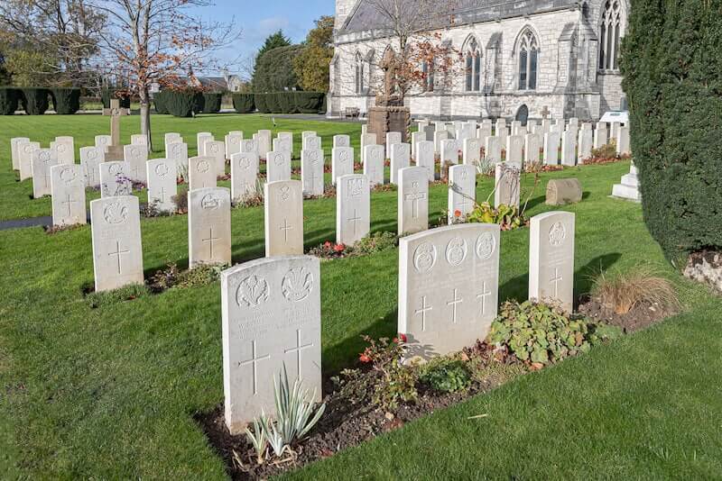 The military plot at Bodelwyddan's Marble Church (courtesy Jane Moore)