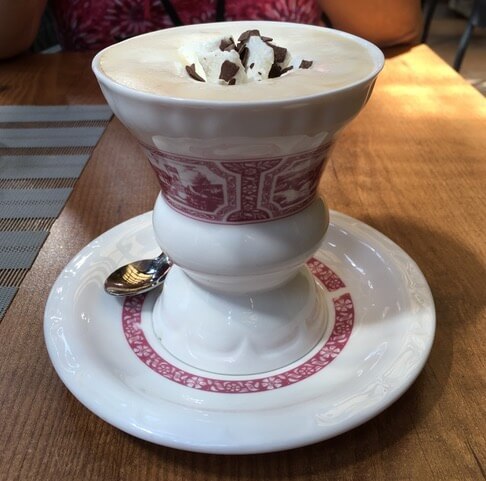 Rudesheim coffee in its traditional mug