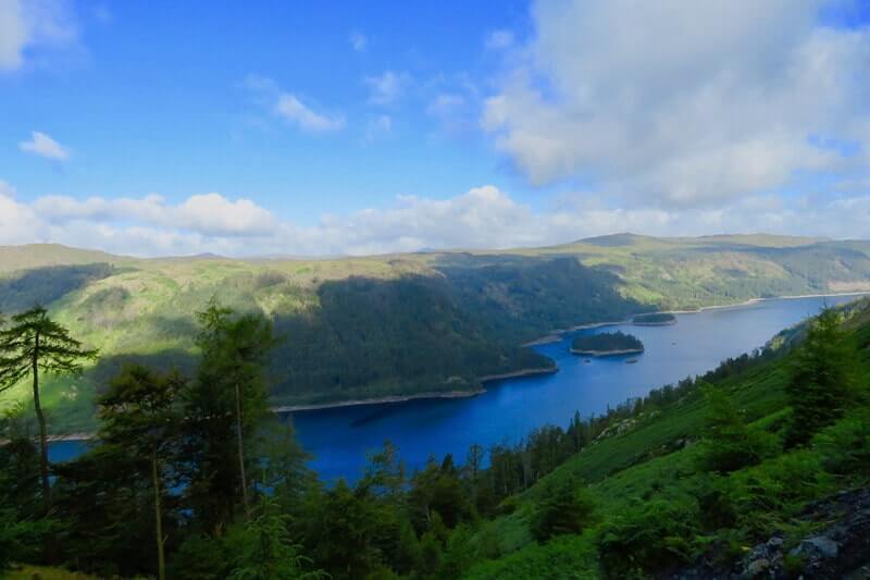Looking down at Thirlmere on the way up to Brownrigg