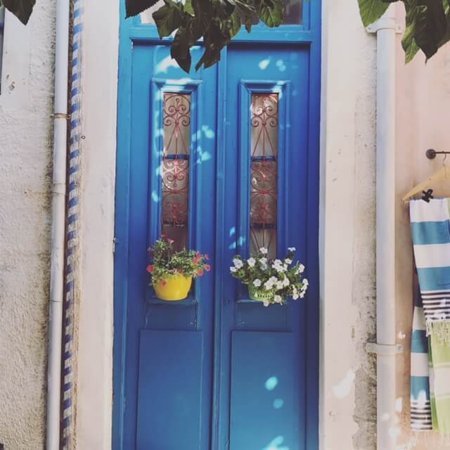 Greek village door
