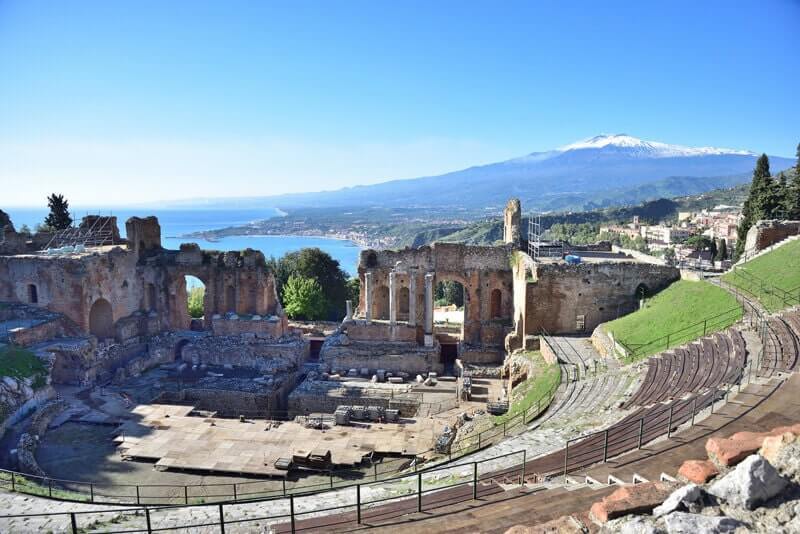 Mt Etna viewed from Taormina, Sicily