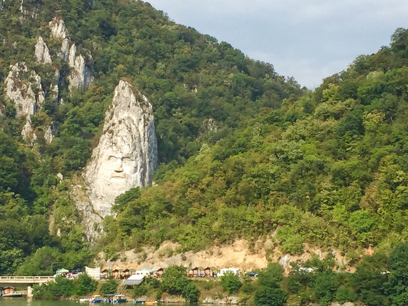 Iron Gate Gorge with its rock carving of King Decebalus