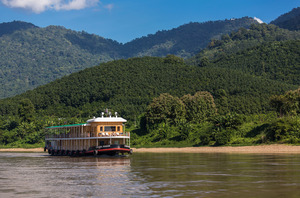 Champa Pandaw sailing on the Upper Mekong