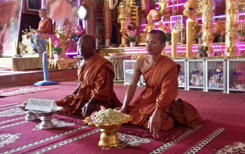 Monks blessing at Vipassana Dhura