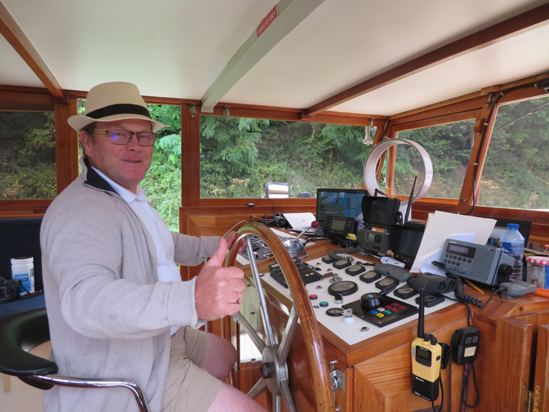 Rory Macrae at the helm