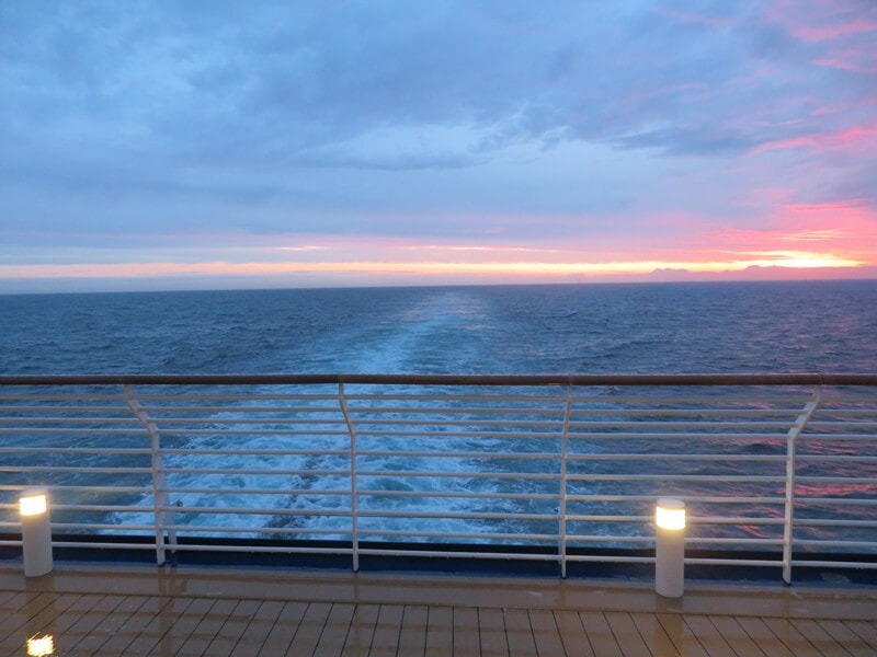 Saga Spirit of Discovery - Sunset on deck