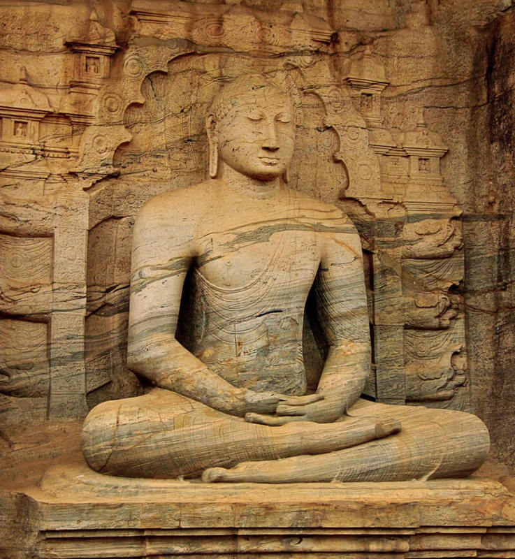 Monolith Buddha statue, Polonnaruwa temple, Sri Lanka