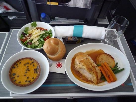 Premium Economy meal on Air Canada