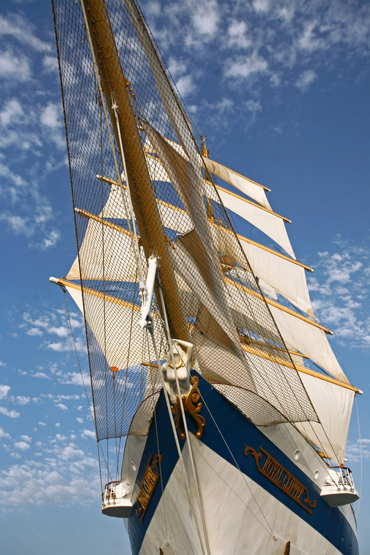 The magnificent sight of Royal Clipper under sail