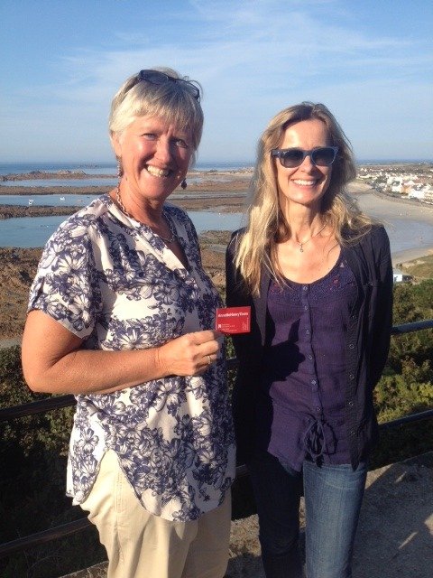 With tour guide Annette on Guernsey