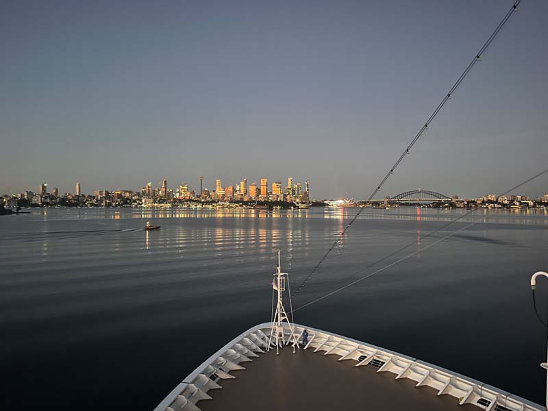 Sailing into Sydney Harbour at Dawn, NSW