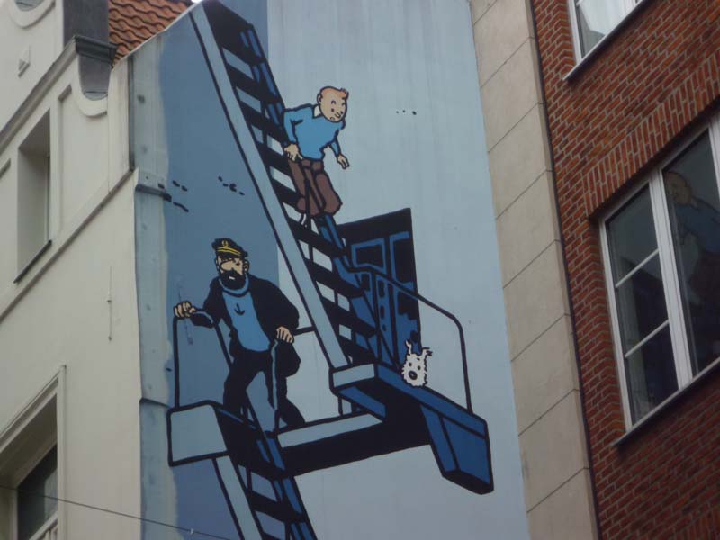 Tintin paintings in Brussels