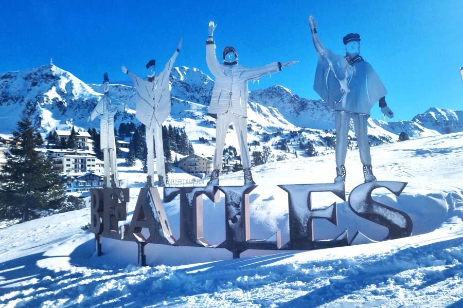 Beatles monument on the slopes of Obertauern