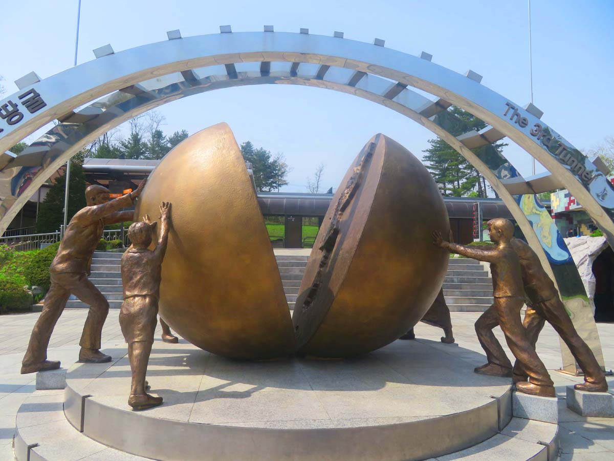 Korea reunification symbolic globe 