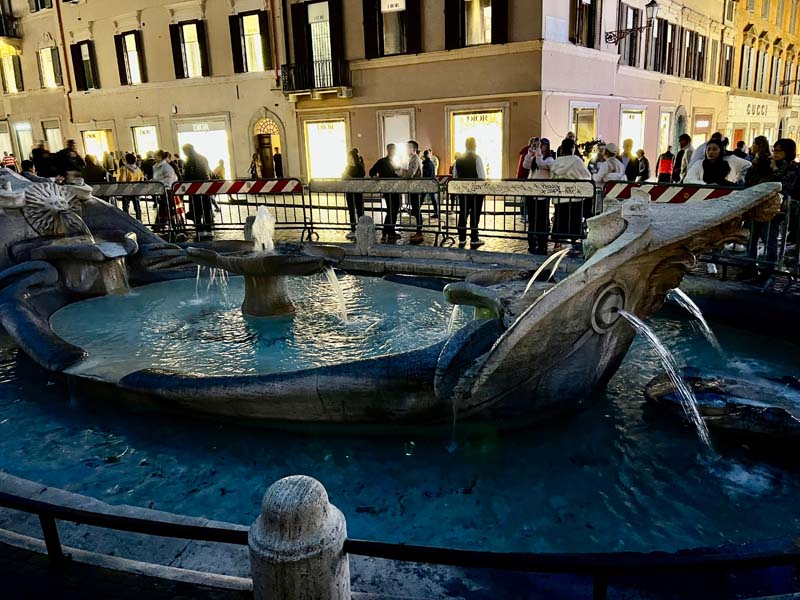 Ugly Boat Fountain at the foot of the Spanish Steps