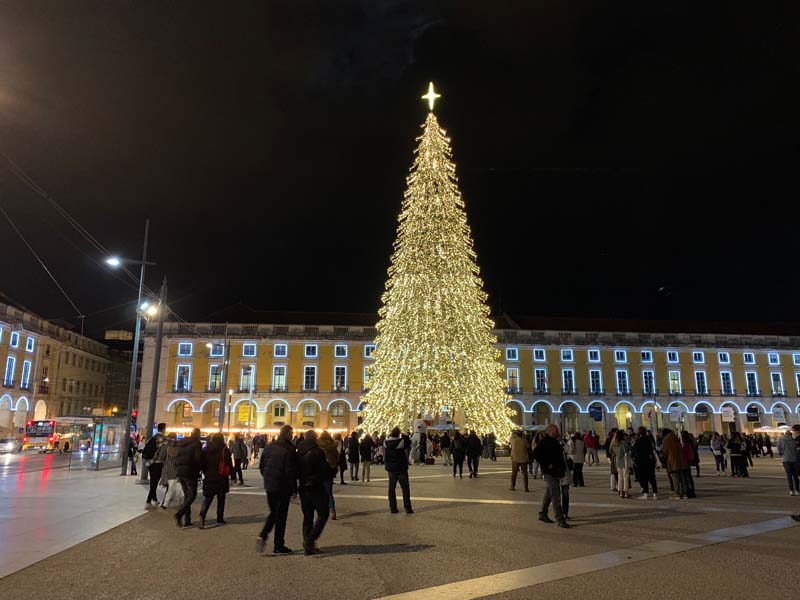 The Official Christmas Tree in the Praça do Comércio