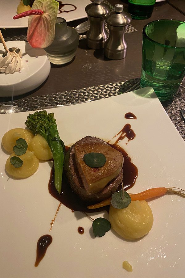 Steaks in the Waterside Restaurant were pillow-soft, flavoursome and beautifully presented