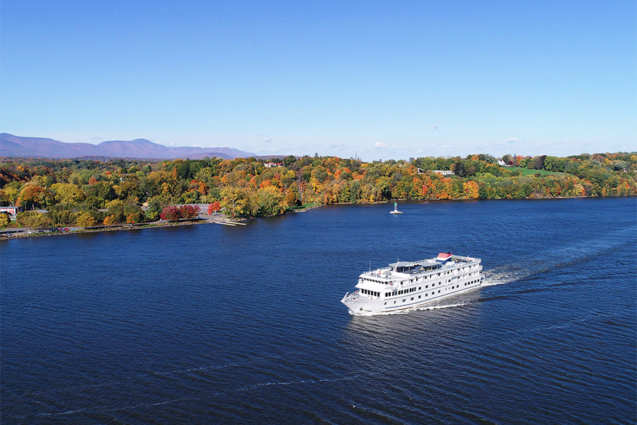 Fall colours on the Hudson credit American Cruise Lines