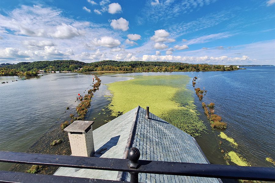 View from top of Rondout Lighthouse