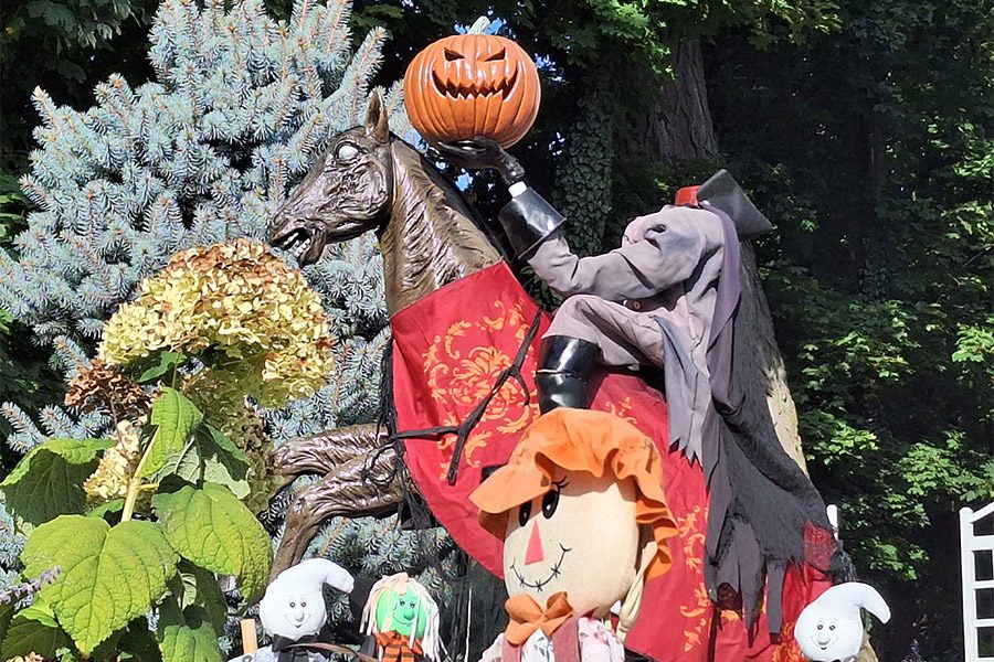 Halloween decorations in Sleepy Hollow