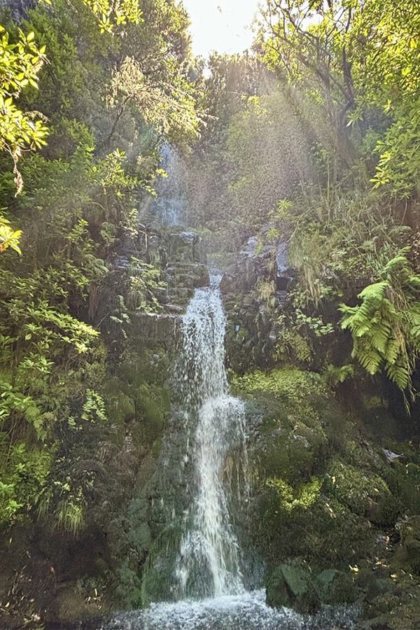 Waterfall at the end of the levada