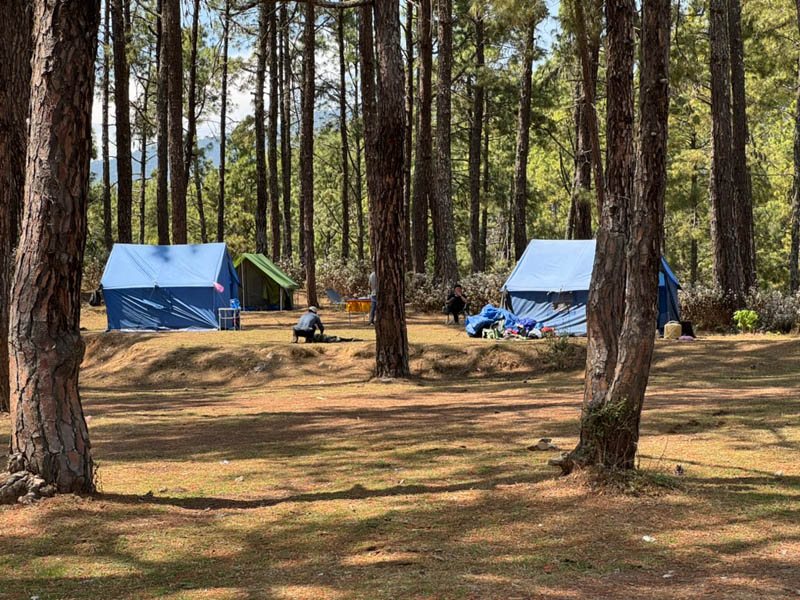 Camping on The Samtengang Trek