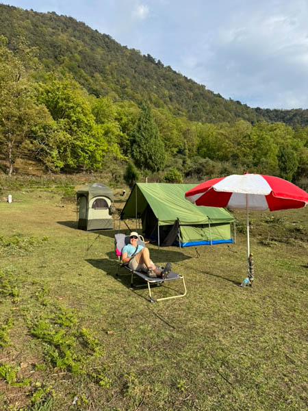 Civilised camping on The Samtengang Trek