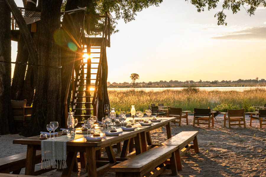 Sunset dining at Maxa Camp