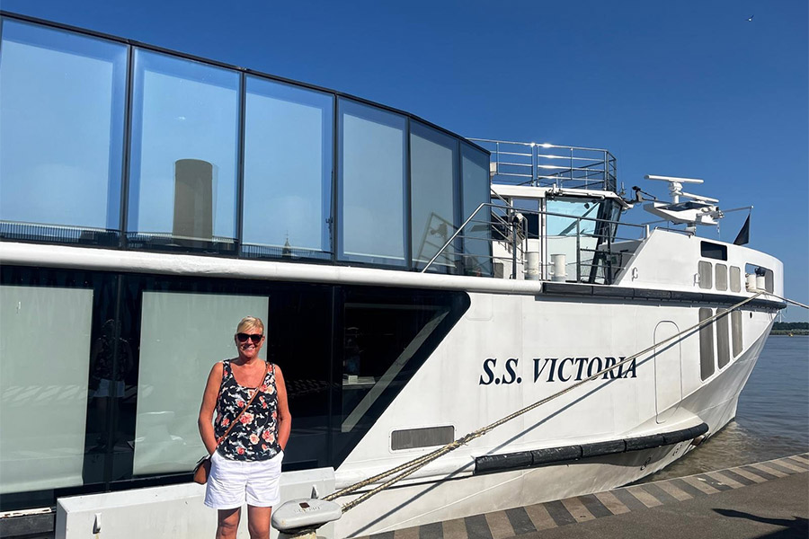 Julie with the S.S. Victoria