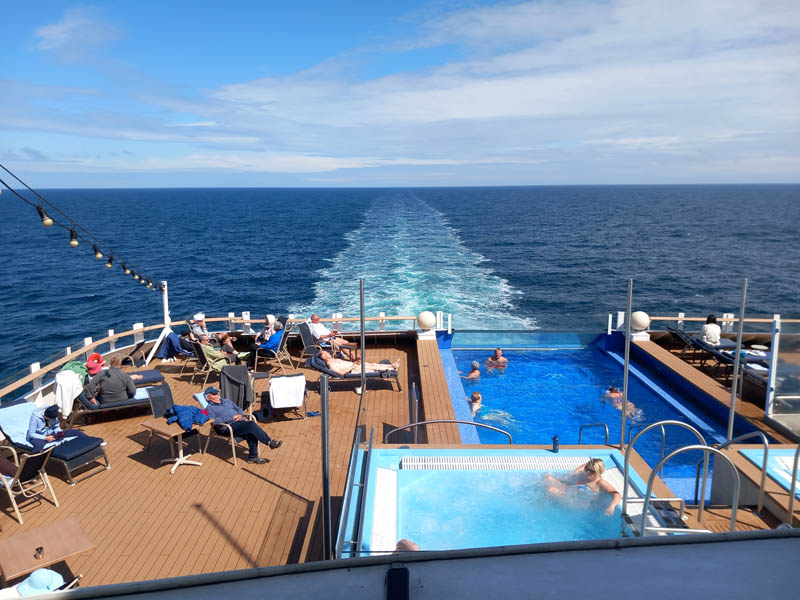 Jacuzzis and pool on Roald Amundsen