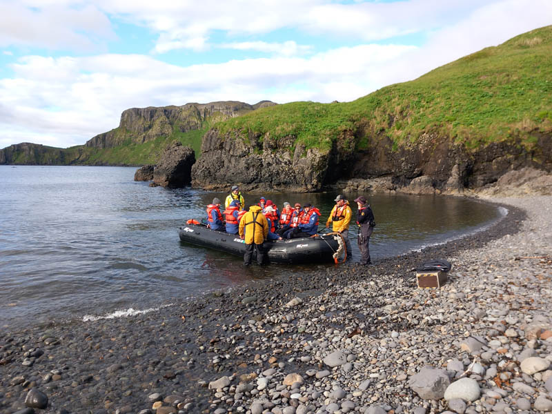 Landing on Unga Island